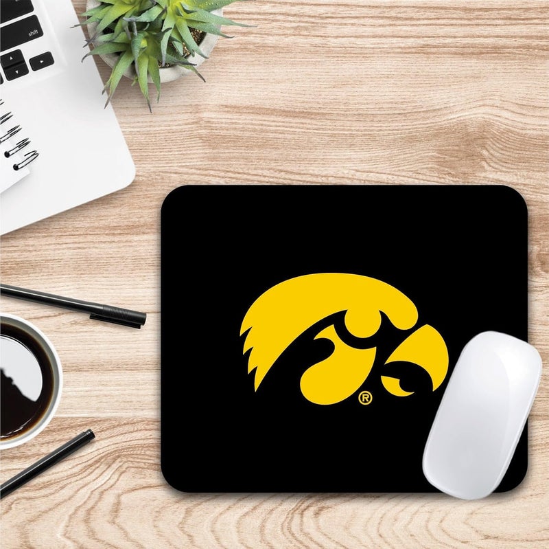 OTM Essentials Mouse Pad, Fabric, The University of Iowa Standard/Classic Black - Image 2
